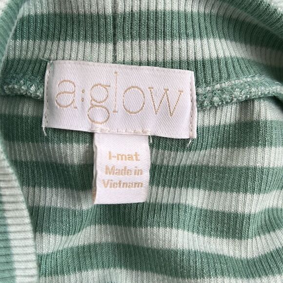 A:Glow Green Striped Dress Large NWT - Picture 5 of 6